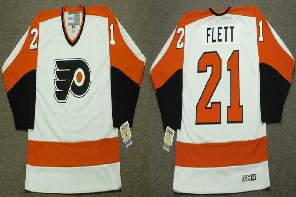 2019 Men Philadelphia Flyers #21 Flett White CCM NHL jerseys